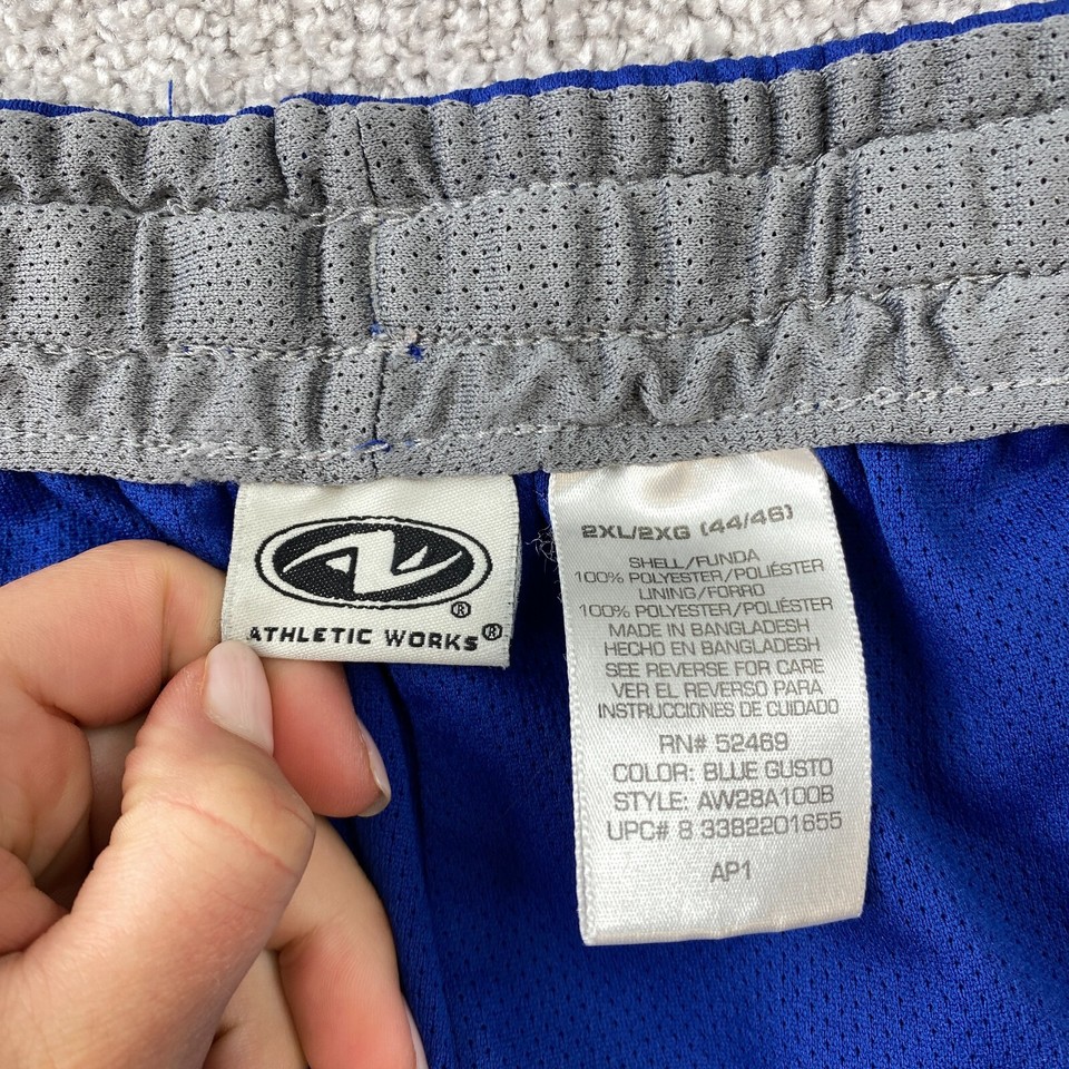 Athletic Works DriMore Active Short Men's Size 2XL Blue Elastic Waist