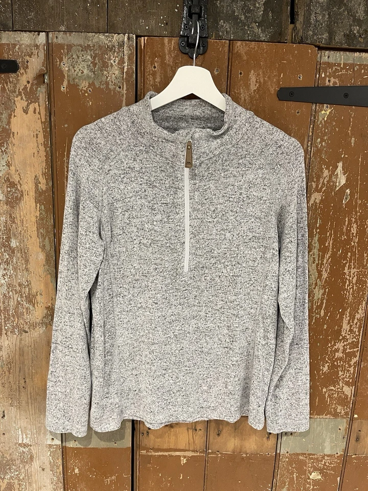 Suéter Jersey Trespass 1/4 Cremallera Cuello Alto Gris Claro Exterior Informal Grande Foto 2 de 4