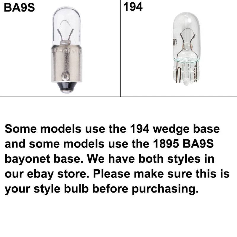 10x White 12V LED Instrument Panel Dashboard BA9S 1815 Light Bulb For Dodge Jeep - Image 2 of 4