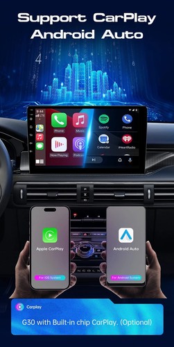 9" Android14 Für Audi A4 S4 RS4 B6 B7 B8 SEAT Autoradio Navi CarPlay RDS AM 32GB - Bild 6 von 18