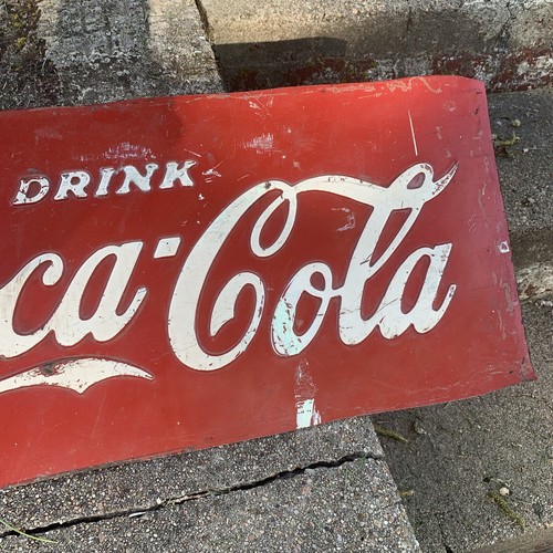 Original Coca Cola Embossed Sign - Picture 3 of 11