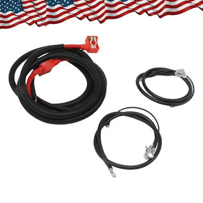 #ad Powerstroke Diesel Battery Cable Kit Positive amp; Negative Fit 1994 1997 Ford 7.3L $113.37