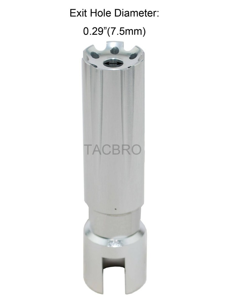 Silver Linear Compensator for Ruger 10/22 Non-Threaded Barrel with Washer  
