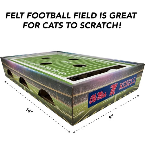 Pets First NCAA Cat Scratcher Toy Football Field Designed Cat Scratcher Box - Picture 345 of 403