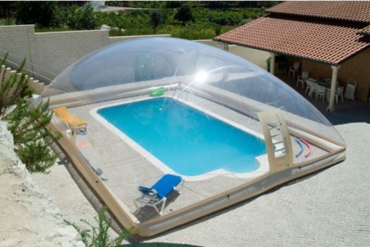 Inflatable TPU Hot Tub Swimming Pool Solar Dome Cover Tent W/ Blower u0026amp;  Pump | eBay