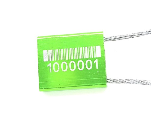 Metallkabel Dichtungen, 2,0 Draht. 200 Stück., grün nummeriert mit Barcode 12 Zoll, - Bild 2 von 6