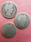 1897, 1906 & 1906-O  Barber Silver Half Dollars   - Set of 3