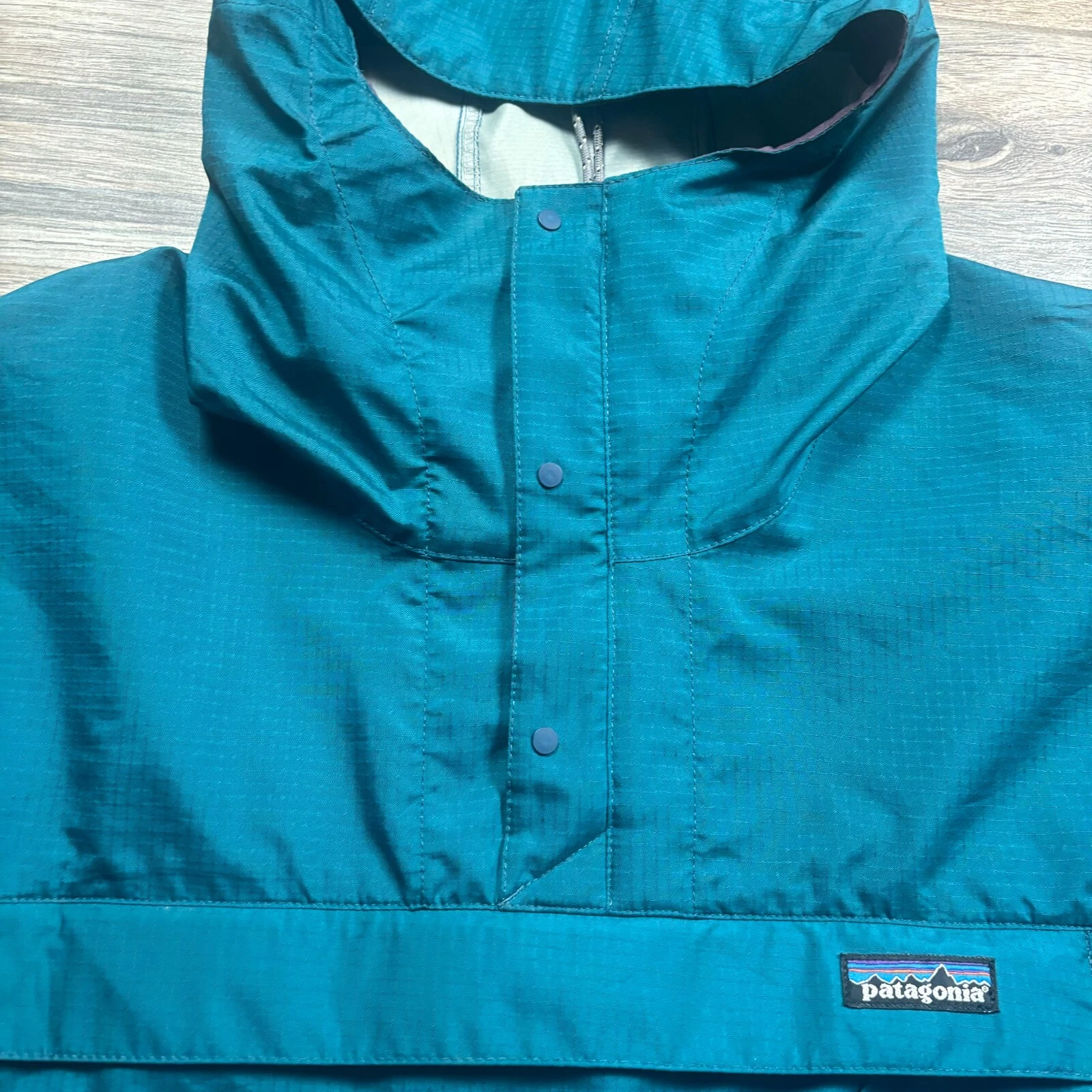 patagonia vintage teal pneumatic pullover windbreaker jacket