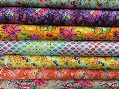 Tula Pink Tiny Beasts Cotton Fabric by 1/4 M* Stag Squirrel Hedgehog Ladybird