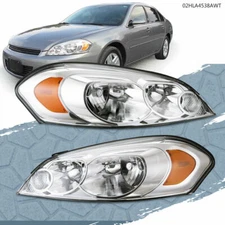 Fit For 2006-2013 Chevy Impala/ 06-07 Monte Carlo Lens Headlights Right Left