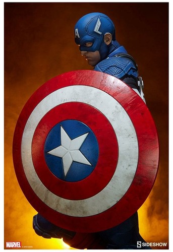 MARVEL Captain America Premium Format Figure 1/4 Statue Sideshow - Foto 4 di 18
