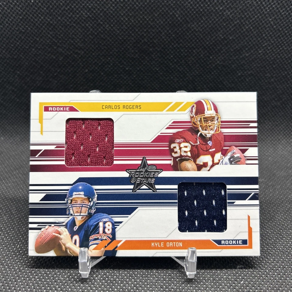 2005 Leaf Rookies and Stars #287 Carlos Rogers RC CB/Kyle Orton RC QB /500 - Image 3 of 4