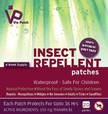 Mosquito / Insect Repellent Patch by Vie Patch - 20 Patches - 4 Weeks Supply.