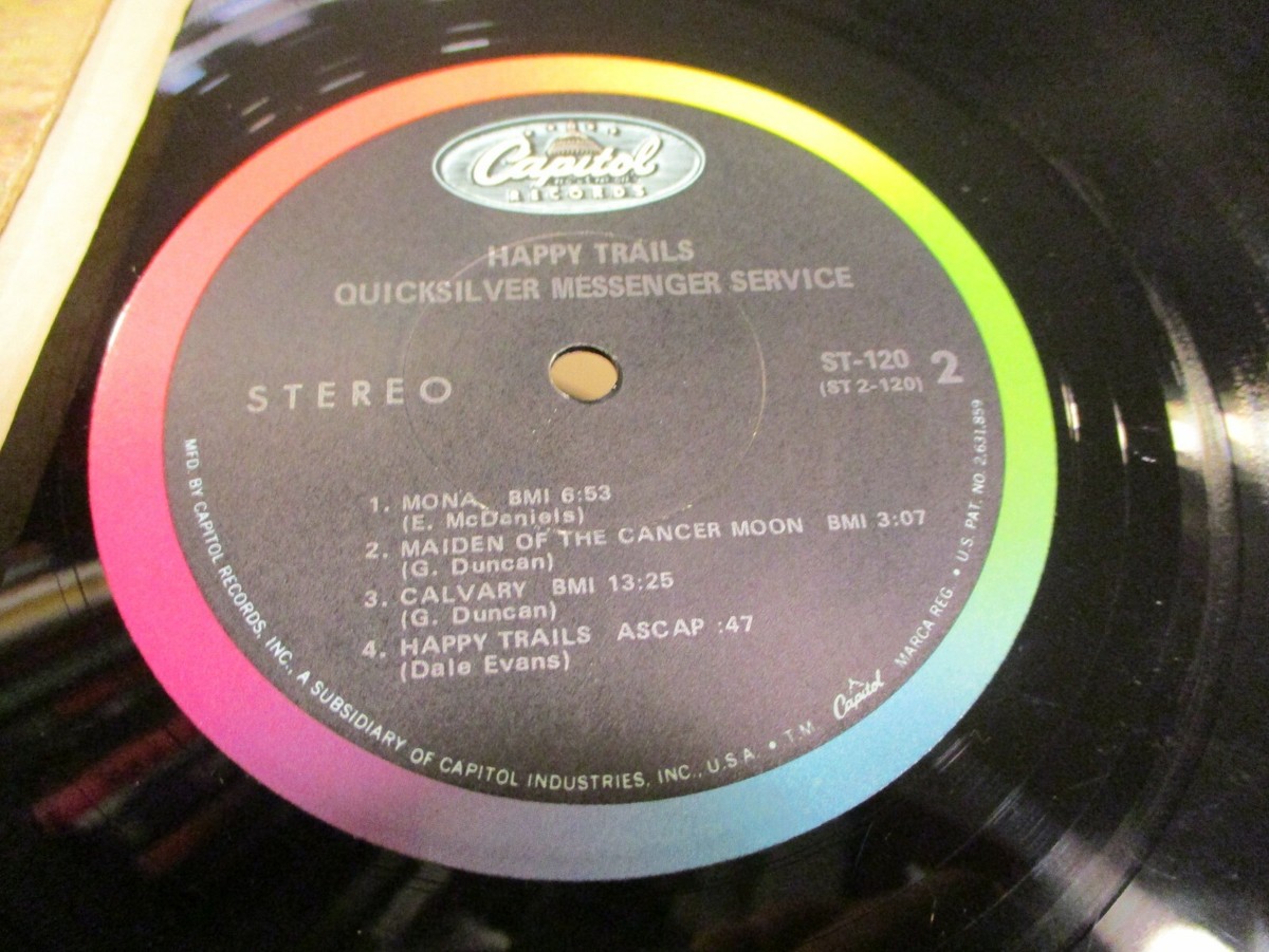 1969 QUICKSILVER MESSENGER SERVICE Happy Trails LP Capitol ST 120