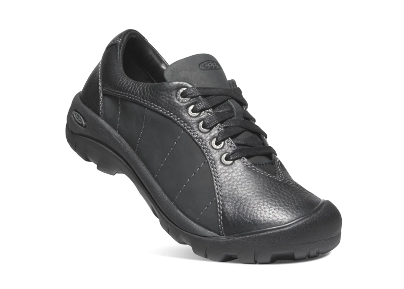 Scarpe da tennis da trekking da lavoro Keen Presidio da donna in pelle nere comode taglia US 8 5