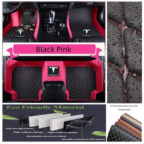 For Tesla Model 3 X Y S Custom Car Floor Mats All Weather Auto Cargo Pads Carpet - Imagen 31 de 42