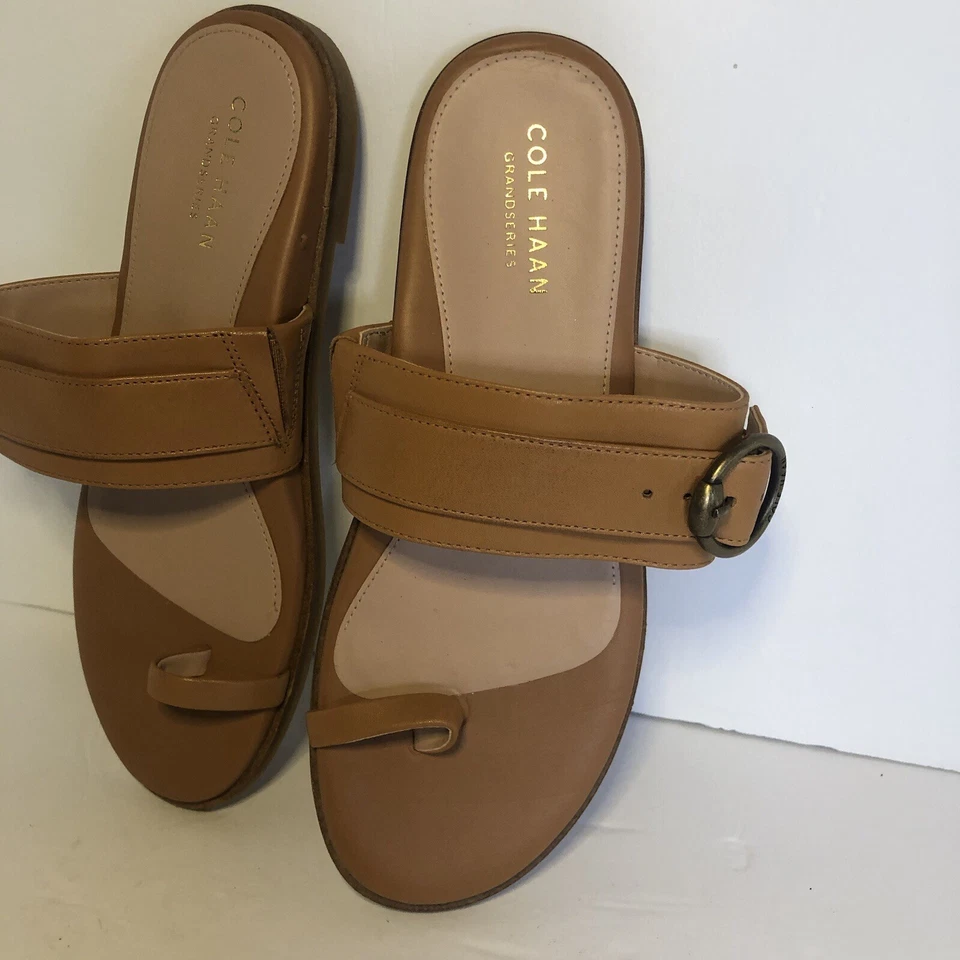 Новый с Ярлыками Cole Haan Grand 360 женщин размер 6,5 плоский скольжения на коричневый сандалии. Рекомендуемая розничная цена производителя 99 долл. США - Изображение 4 из 4