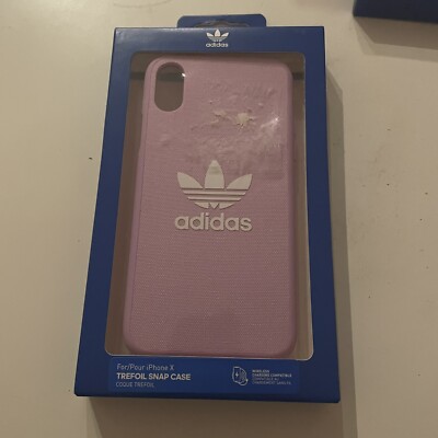Adidas Originals Basic Trefoil Snap Case für iPhone X UVP 20£ Brandneu Pink