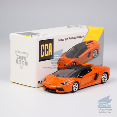1:64 Lamborghini Aventador Roadster Model Car Diecast Vehicle Collection Orange