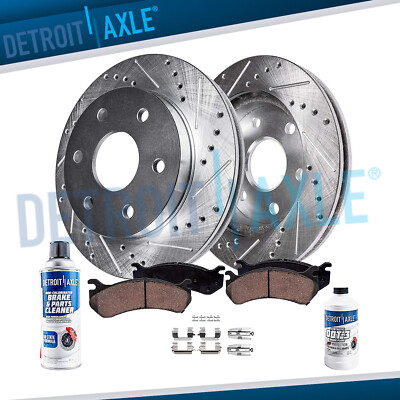 325mm Front Drilled Brake Rotors Ceramic Pads for 2002-05 Trailblazer EXT XL SSR
