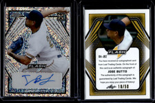 2021 Leaf Flash Base Auto Platinum Blue Jose Butto /50