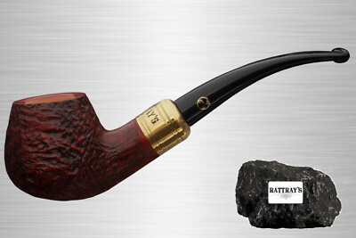 Rattray's Pfeife Majesty Sandblast 4 Pipe braun Half-Bent Diplomat 9mm Filter