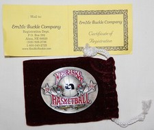 VINTAGE 1998 LIMITED EDITION NEBRASKA CORNHUSKERS BASKETBALL BELT BUCKLE