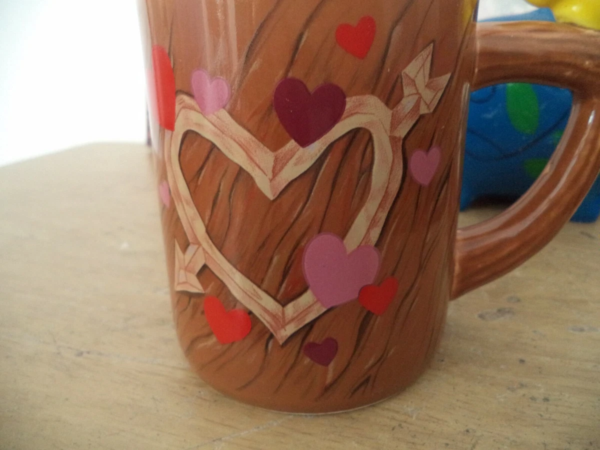 Peanuts Figural Coffee Mug Tree Woodstock Hearts Arrow Valentine s Day Cup NOS