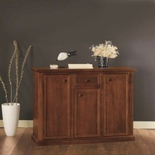 CREDENZA MADIA IN LEGNO COLORE NOCE ARTE POVERA DA 120X40X85 H CM