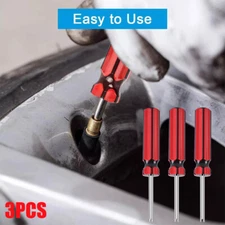 3PCS Car Auto Truck Bike Screwdriver Tire Valve Tools Valve Core Removal Tool US
