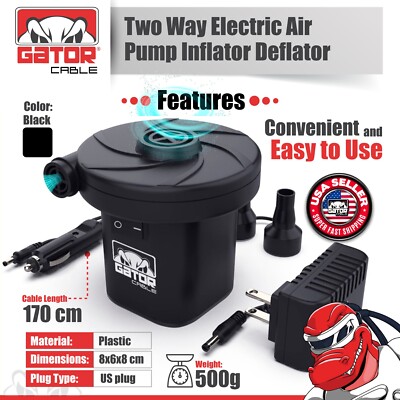 Electric Air Pump Inflator For Pool Boat Mattress Bed Inflatables Car  Portable