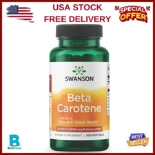 Beta-Carotin 25000 IE 300 weichkapseln Vitamin A SWANSON Free&Fast Shipping