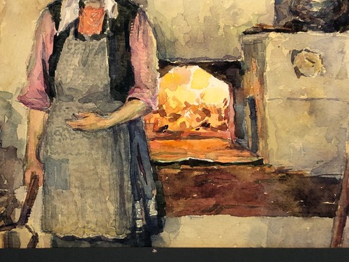 Original Aquarell Malerei Oma Matryona Unikat Signiert Zhurov E.P. Russland 1991 - Bild 8 von 24