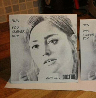 Handgefertigte Clara Oswald Karte - Doctor Who - NACHVERFOLGTE VERSCHICKT