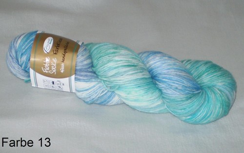 (119,5€/kg) 100gr Sockenwolle FARBKLEXX Rellana handgefärbt weich m. Merinowolle - Bild 9 von 14