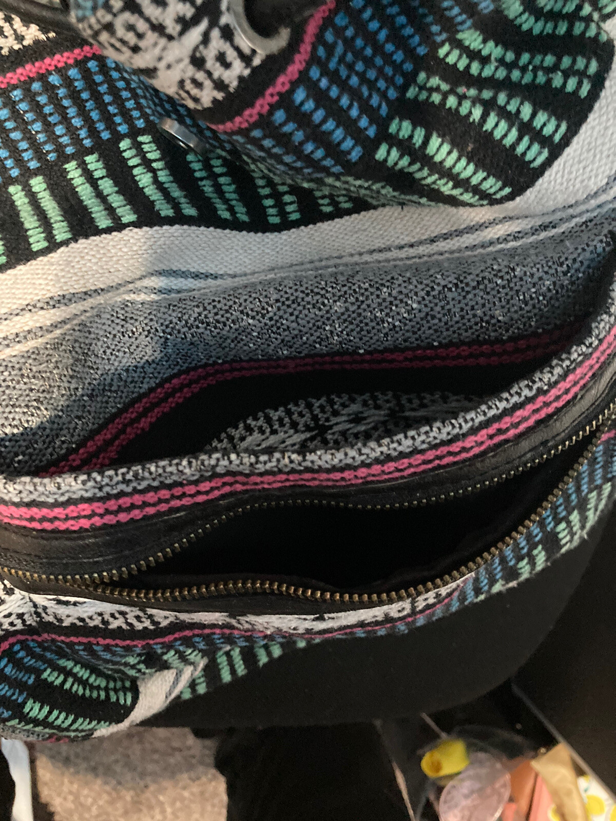 American Eagle Backpack Multicolored Striped Purs… - image 8