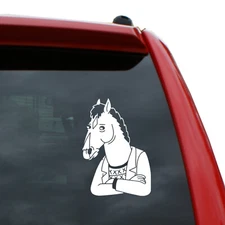Bojack Horseman Vinyl Decal | Color: White | 5" tall