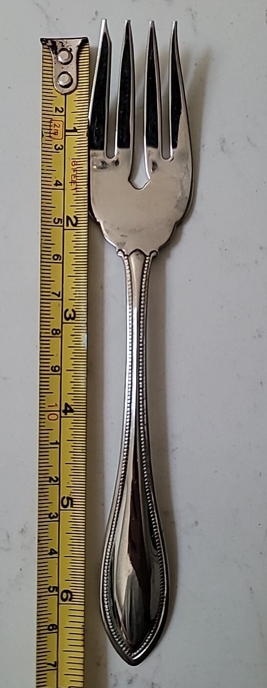 Oneida USA Arbor American Harmony Stainless Salad Forks Beaded Glossy - Lot of 8