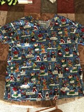  Scrub Top, Lifestyle, Christmas snowman,2XL,VGC, Money back guarantee