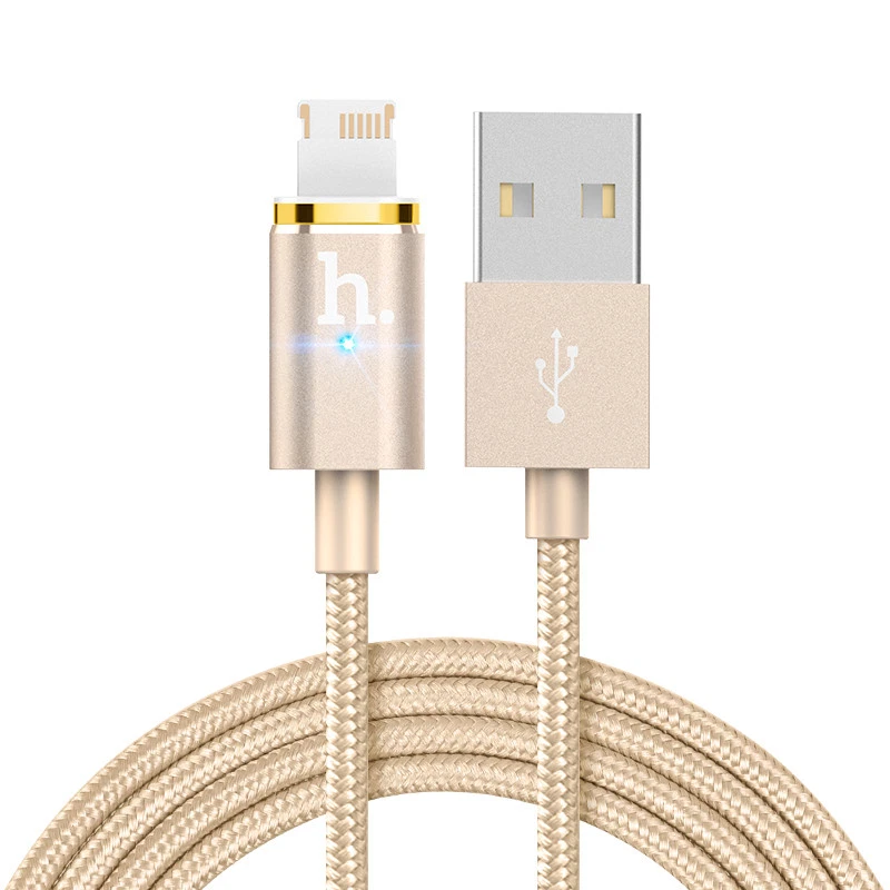 Магнитный металлический кабель зарядного устройства USB 4 фута/1,2 м для iPhone 11/X/8/7/SE/6  - Изображение 2 из 4