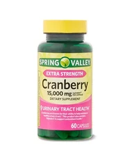 Spring Valley Extra Strength Cranberry Dietary Supplement, 15,000mg, 60 Capsules