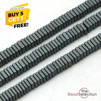 100 winzige Hämatitperlen schwarz flach quadratisch 3 mm nichtmagnetischer Schmuckherstellung HEM64