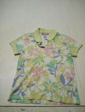 Vintage 1990's Sag Harbor Floral Collared Short Sleeve Shirt Womens SZ Petite Sm