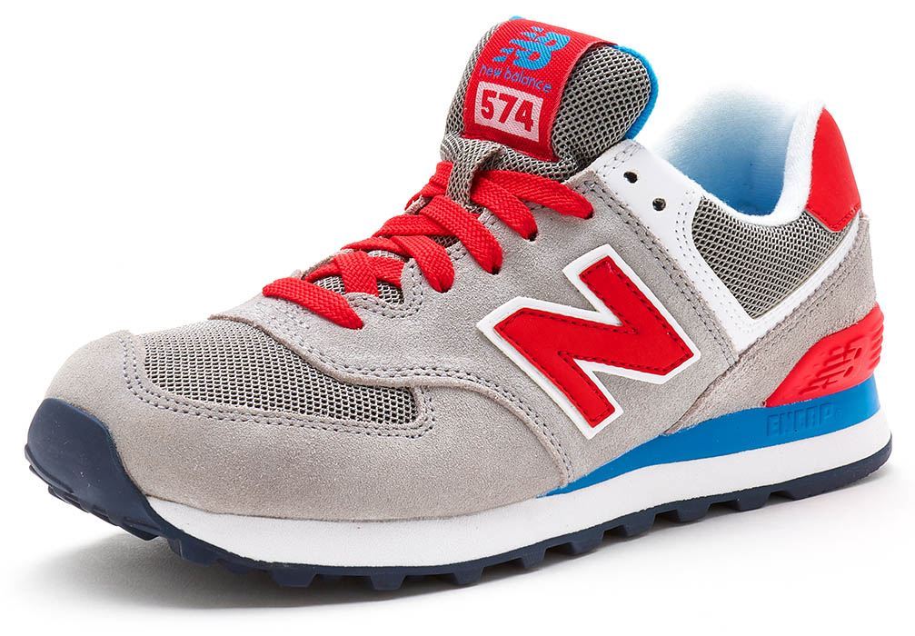 New Balance 574 Suede Trainers in Grau, ROT & Blau WL574 WL574 Blau MON 330488 New Balance 574 Suede Trainers in Grau, ROT & Blau WL574 WL574 Blau MON 330488