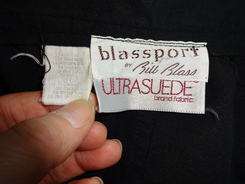 Vintage 1980er Bill Blass Blassport Ultrasuede Rock Anzug Set 10 S M Jacke Top - Bild 9 von 9