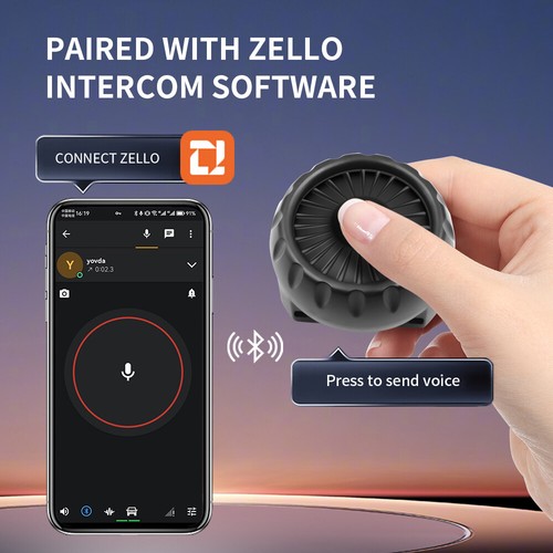 For Zello Intercom Bluetooth-Compatible PTT Button Car Handheld Transmitter - Zdjęcie 3 z 14