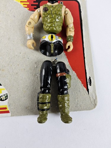 Vintage 1987 GI JOE ARAH CROC MASTER (v1) Cobra Figure Full Cardback Hasbro - Picture 4 of 11
