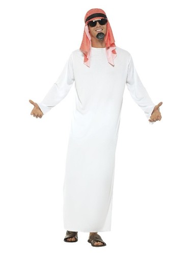 Disfraz de jeque falso para hombre desierto árabe medio oriente árabe conjunto de Halloween - Imagen 3 de 5