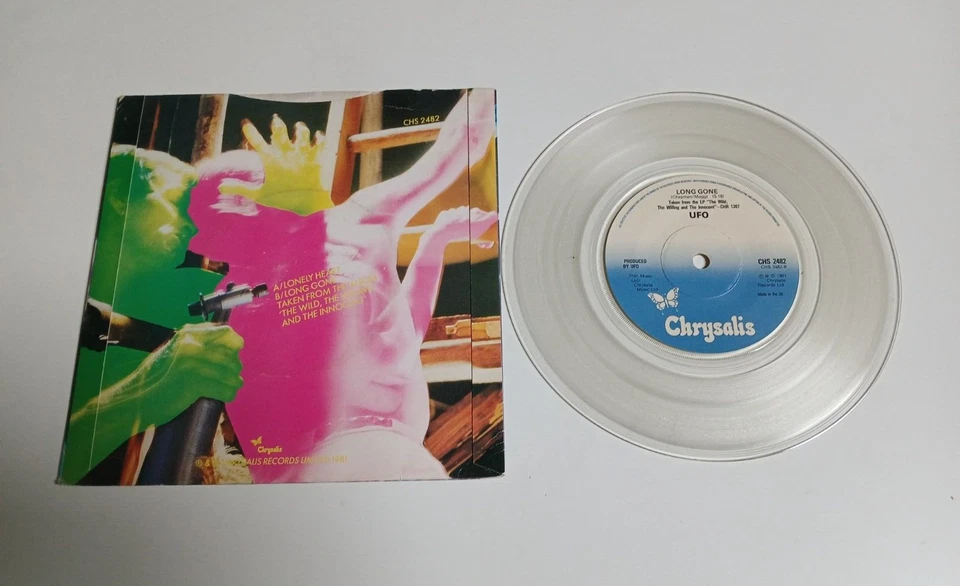UFO LONELY HEART CLEAR VINYL 7" SINGLE CHRYSALIS UK 1981 Foto 2 de 2