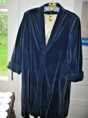 VTG CANTONI BLUE TWILLBACK VELVETEEN COAT-WATER REPELLENT/SPOT RESISTANT - ITALY - Picture 8 of 11
